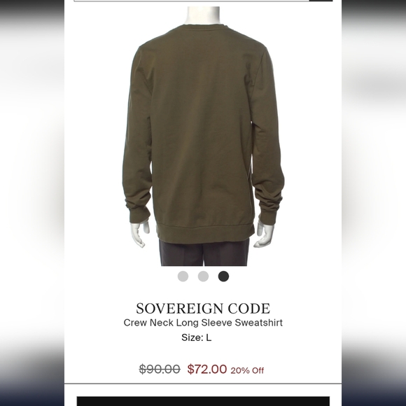 Sovereign Code Los Angeles Hunter Dark Green Sweater in Mens- Medium (Unisex) - Picture 3 of 6